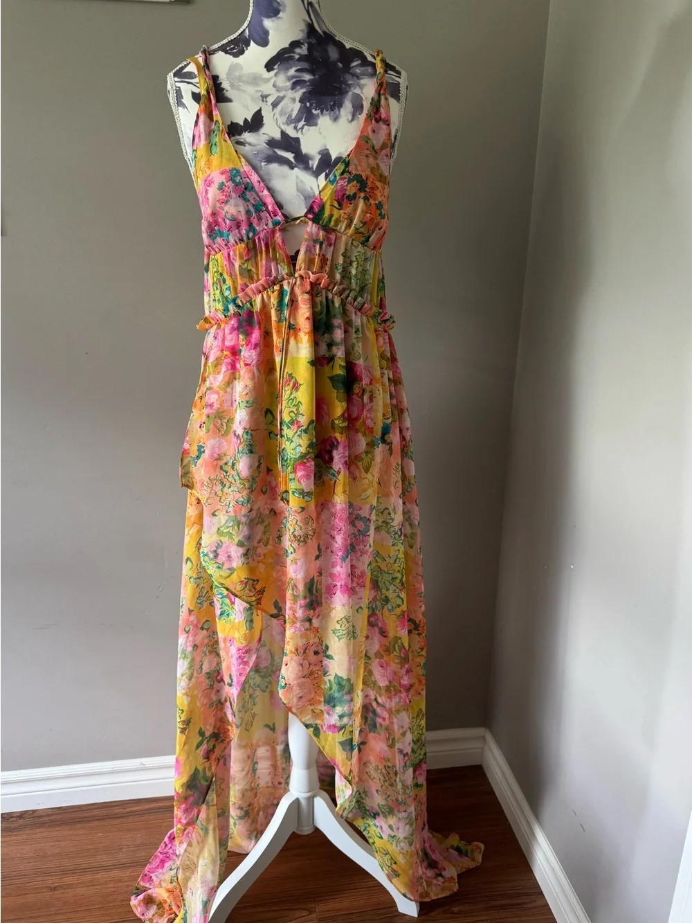 for love and lemons madison maxi dress For Love & Lemons Madison Strapless Maxi Dress